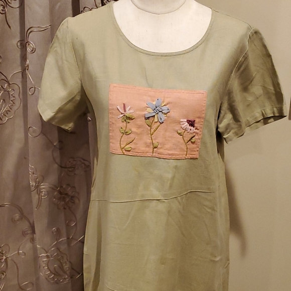 Bleu Bayou Full Maxi Dress with Ribbon Embroidery - Picture 5 of 11